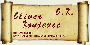 Oliver Konjević vizit kartica